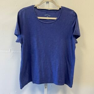 FatFace Organically Grown Cotton Slub T-Shirt Size 14 971090 Periwinkle Purple